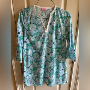 Blue Floral Lilly Pulitzer Tunic Coverup